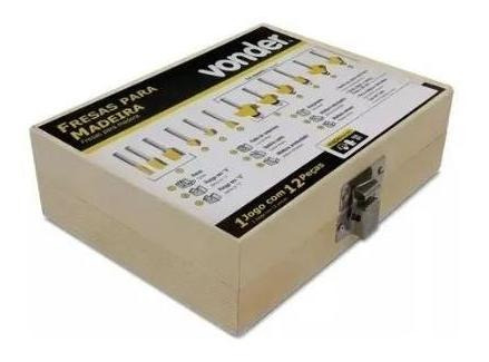 Jogo Fresas Videa P/ Madeira 12 Peças Tupia Manual Vonder