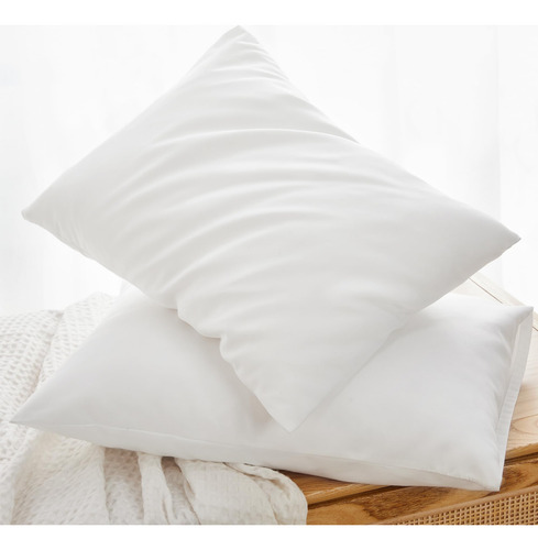 Juego De 2 Fundas De Almohada Para Niños Color Blanco Puro
