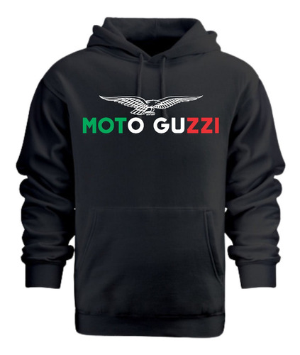 Buzo Motoquero Moto Guzzi Algodon Estampa Frente 