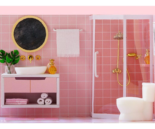 1/24 Kit De Diy En Miniatura Con Modelo De Lámpara Led