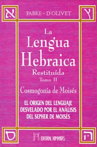 La Lengua Hebraica Ii Tomo Restituida