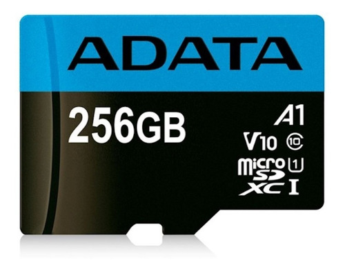 Imagen 1 de 3 de Memoria Micro Sd Adata 256gb Clase 10 A1, V10, U1 Full Hd