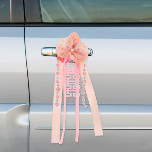 Accesorios De Coche De Flores Artificiales Y Coche De Boda