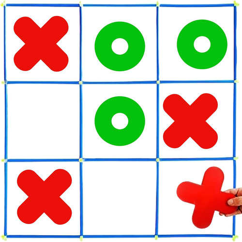 Set De Juego Rainbow Toyfrog Jumbo Tic Tac Toe, Grande Para