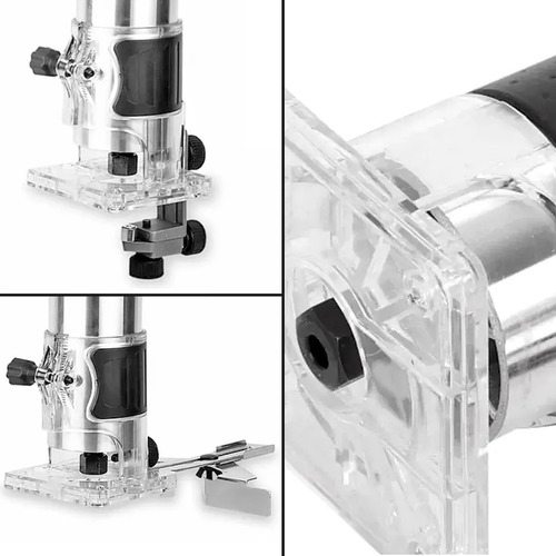 Imagen 3 de 10 de Fresadora Router 530w Rebajadora Tupi Omaha Enc 1/4'' + Guia