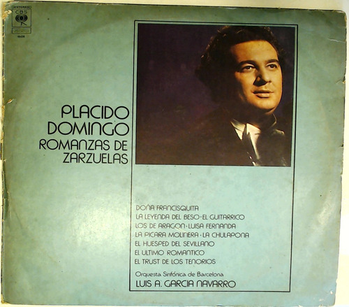 Placido Domingo - Romanzas De Zarzuelas Vinilo