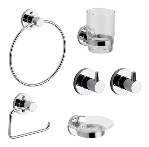 Kit D/accesorios P/baño Fv Arizona 179.05/b1 + Percha 166/b1