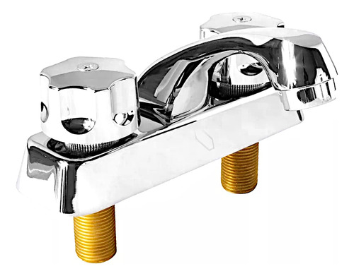 Mezcladora Cromada 4 PuLG Para Lavabo Ecologica Iusa Acabado Cromado Color Plateado