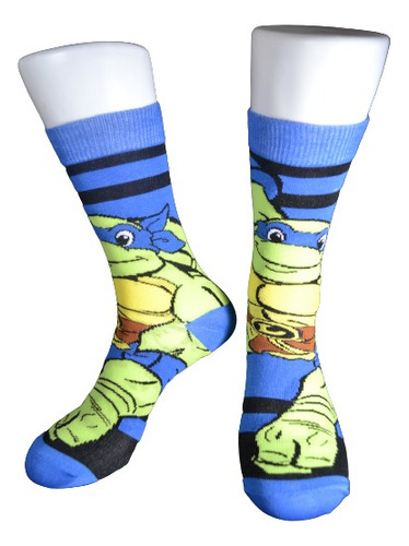 Calcetines Animados Divertidos Tortugas Ninja Leonardo V2