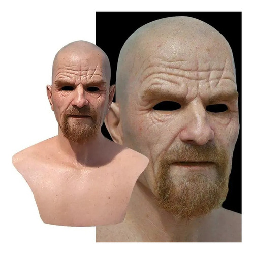 Gift Latex Harness Real Bald Mask Mr White Halloween 1