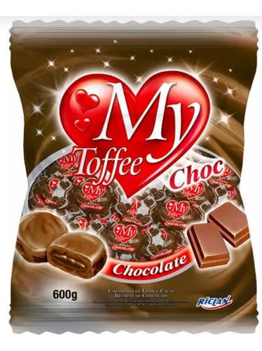 Pacote Bala De Caramelo My Toffee Sabor Chocolate 500g