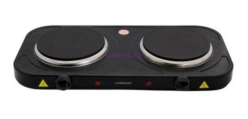 Imagen 2 de 6 de Anafe Electrico Winco 2 Hornallas De Cocina Oferta Camping Ideal Sin Conexiones De Gas