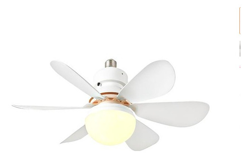 Ventilador Foco Hexa Para Techo Con Luz 52.5 Cm 50 Blanco Blanco Plástico 6
