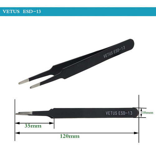 Juego Kit X6 Bruselas Vetus Pinzas Metalicas Antiestaticas