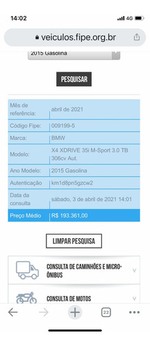 Bmw X4 2015 3.0 Xdrive35i M Sport 5p