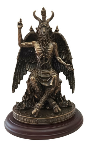 Baphomet 25cm Con Baño De Bronce Original Veronese 