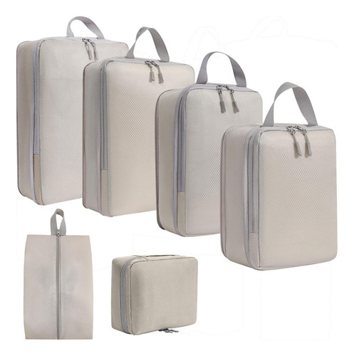 Ff 6 Cubos De Embalaje For Guardar Ropa, Color Beige