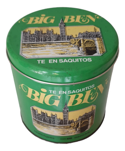 Lata Big Ben Te Antiguo De Colección 
