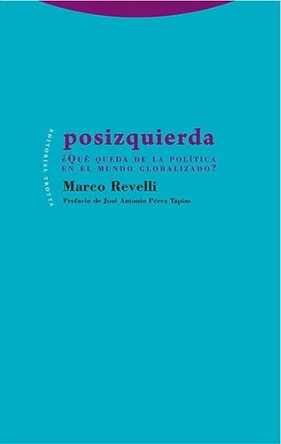 POSIZQUIERDA. QUE QUEDA DE LA POLITICA EN EL MUNDO GLOBALIZA, de Marco Revelli. Editorial Trotta en español