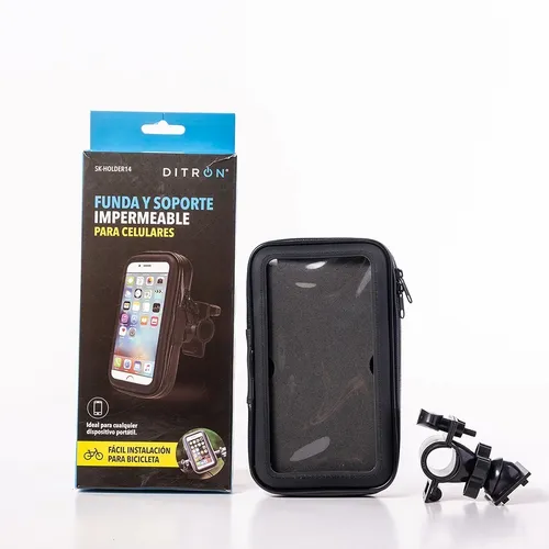 Soporte Funda Impermeable Touch Celular Gps Moto Bici Ditron