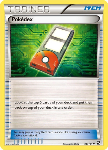 Cartas Pokemon Item Pokedex 98/114 Bw Blw (Usado)