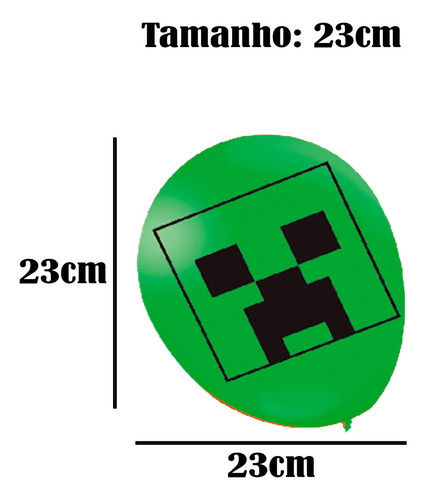 25 Balão Bexigas Festa Minecraft Decoração Aniversário N9