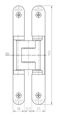 Imagen 2 de 3 de Tectus 240 3d Sw156 Rustic Umber Bisagra Oculta