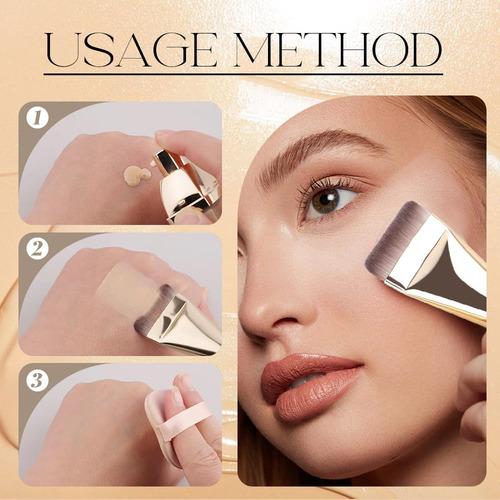 . 2 Brochas De Base Para Maquillaje Líquido, Nueva Brocha