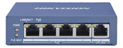 Hikvision Switch Gigabit Poe 4 Puertos Ds-3e1505p-ei/m