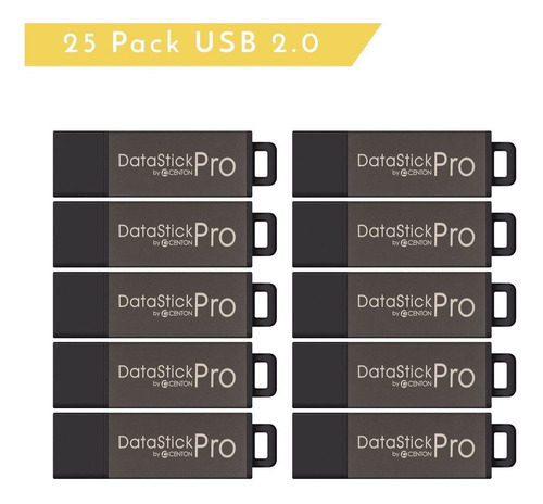 Pendrives Usb 2.0 De 2 Gb Centon Mp Datastick Gris 25-pack