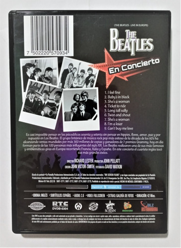 The Beatles Dvd The Beatles En Europa En Concierto (Usado)