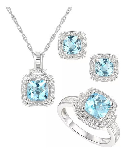 Set De Joyería De Plata