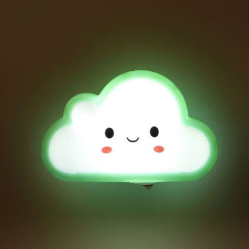 Abajur Tomada Quarto Bebe Criança Nuvem Luminaria Fofinho