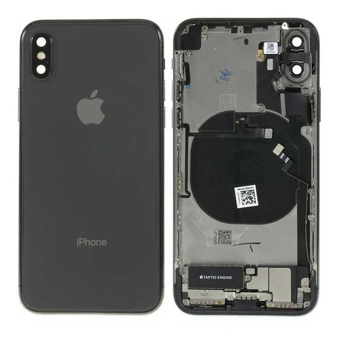 Tapa Trasera Apple iPhone X Completa Negra Tienda Fisica