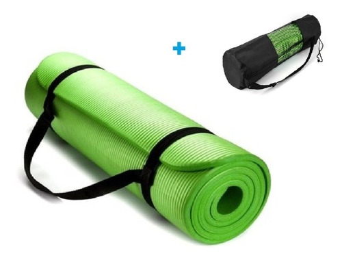 Imagen 1 de 3 de Colchoneta Yoga Mat Gruesa 15 Mm Premium + Bolso + Sujedor