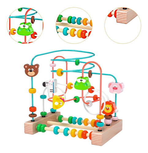 Bead Maze Juguete Colorido Montaña Rusa Matemáticas Animal