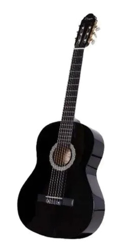 Imagen 1 de 3 de Guitarra criolla clásica Parquer Custom GC109 para diestros negra laca