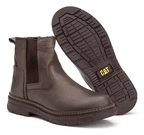 Bota Botina Masculina Caterpillar 100% Couro Legítimo Original