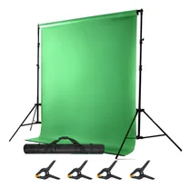 Comprar Set Fondo Chroma Verde 2x3 Metros + Tripodes + Bolso, Telón