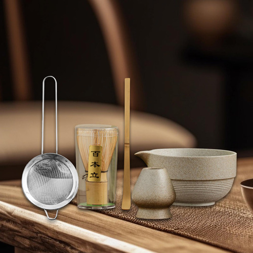 Kit Completo De Matcha, Herramientas Piedra De Imitación
