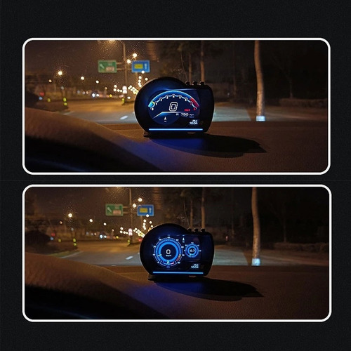 Monitor Obd+gps,velocímetro Multidato, Pantalla Frontal Dig