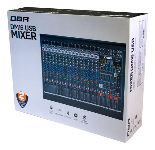 Mesa De Som Dbr Dm16 Usb 16 Canais Bluetooth
