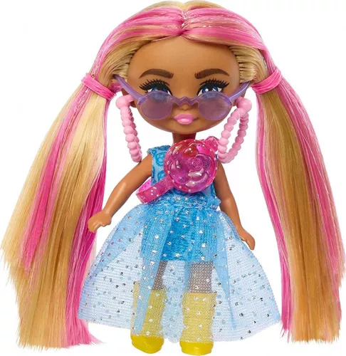 Boneca Barbie - Extra - Barbie Com Roupa Azul Claro - Mattel