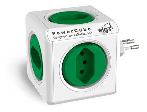 Multiplicador Tomadas Powercube 5 Tomadas, ELG, Pwc, Bivolt