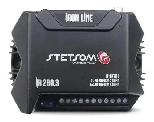 Amplificador para autos, pickups & suv Stetsom Iron IR 280.3 clase D con 3 canales y 280W