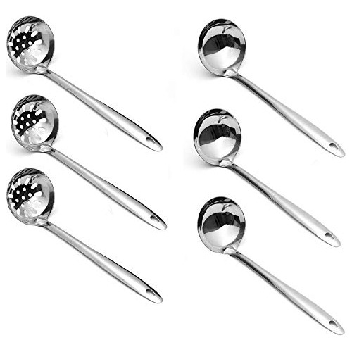 Set Of 3 Hot Pot Strainer Spoon With Stainless Steel, M...