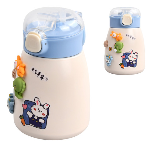 Botella De Agua De 350 Ml Con Pajita, Taza De Viaje De Acero