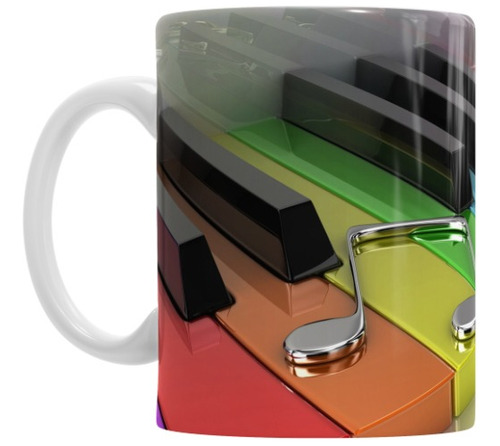 Tazas De Cerámica Importada Piano