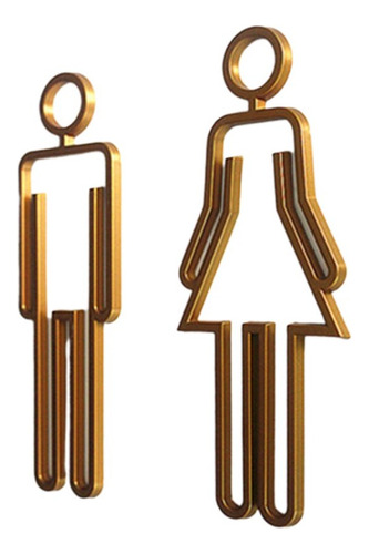 Placas Porta Banheiro Sanitário Masculino Y Femenino (par)