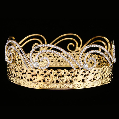 Tiara Coronas Nupcial Mujeres Niñas Hairband Partido Oro